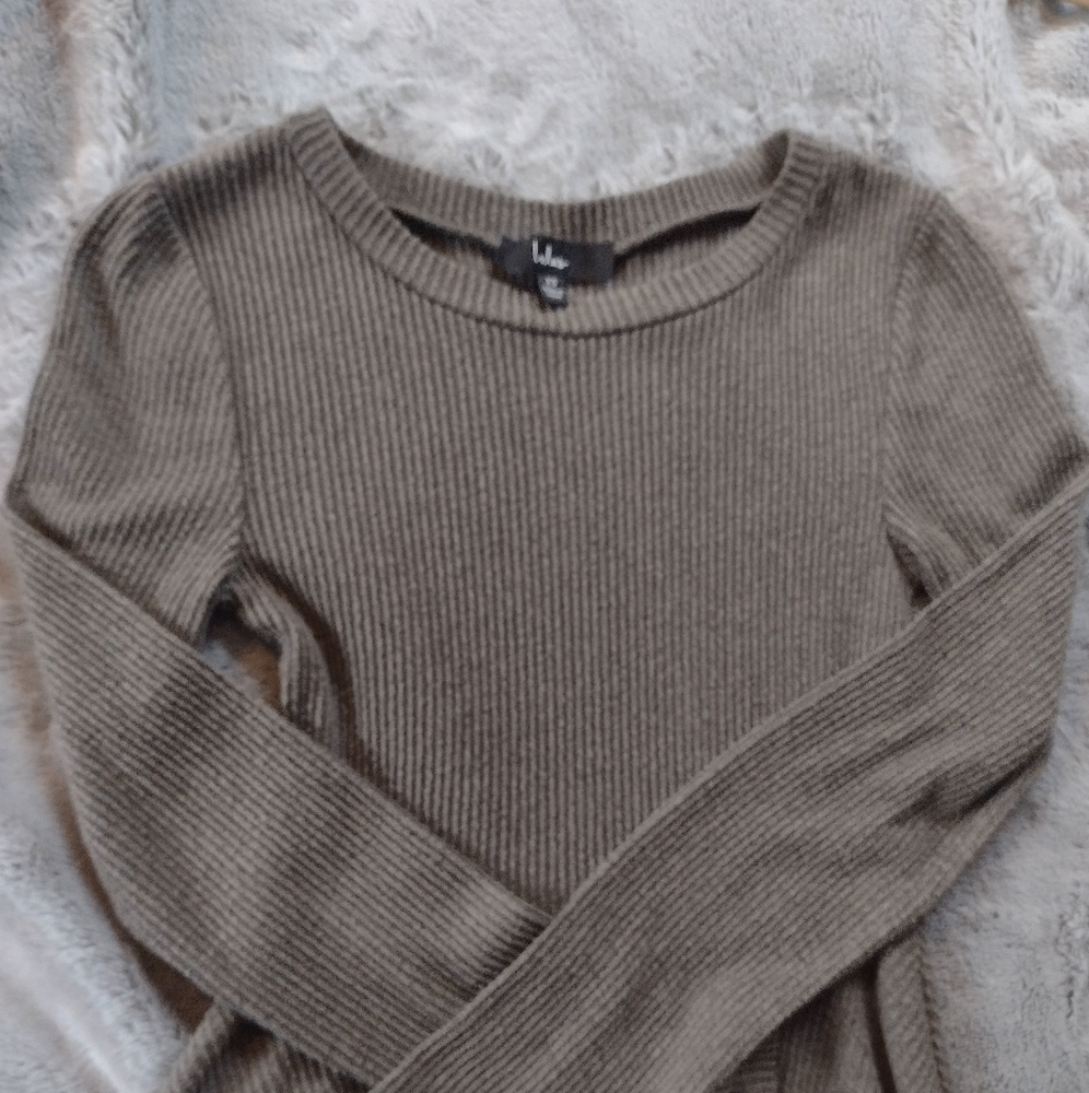 NWOT Lulu's Fit And Fair Ribbed Knit Long Sleeve Skater Dress - Picture 12 of 14